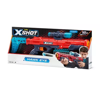 X-Shot Wyrzutnia pomarańczowa EXCEL Hawk Eye (16 Strzałek)