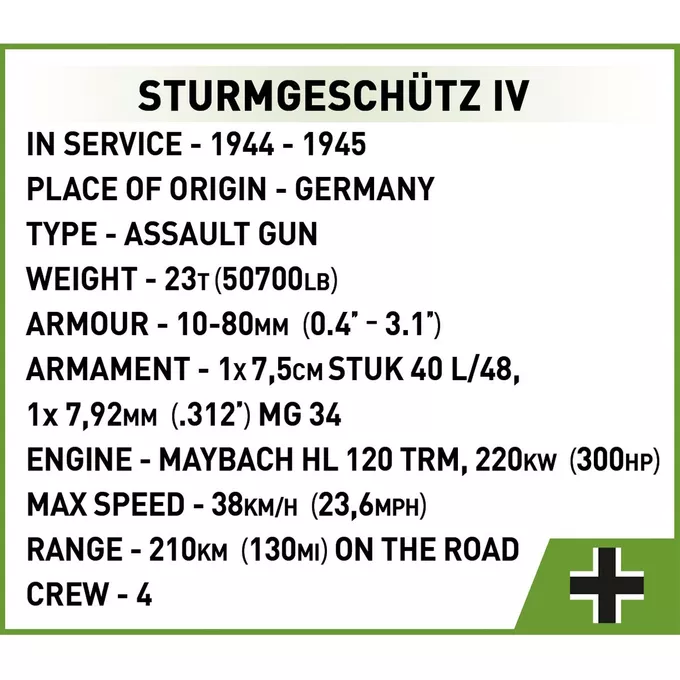 Cobi Klocki Klocki Sturmgeschutz IV Sd.Kfz. 167