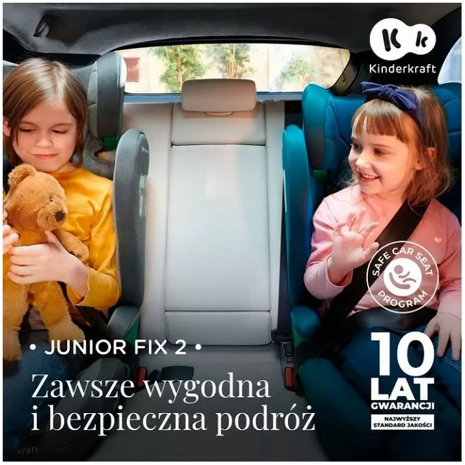 Kinderkraft Fotelik samochodowy JUNIOR FIX 2 i-Size 100-150 cm HARBOR BLUE