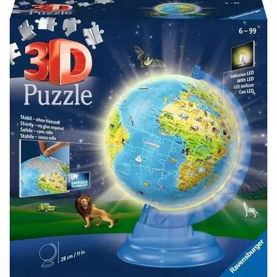 Ravensburger Polska Puzzle 188 elementów 3D Globus podświetlany
