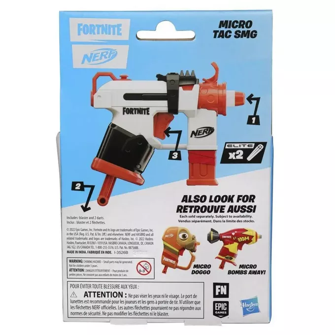 Hasbro Wyrzutnia Nerf Microshots Fortnite Micro Tac SMG