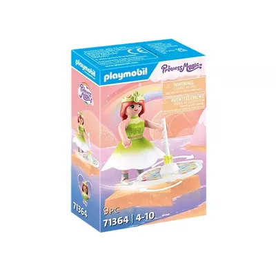 Playmobil Princess Magic 71364 Niebiański tęczowy bączek z księżniczką