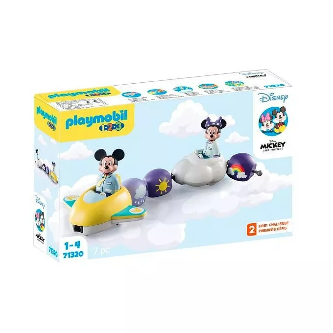 Playmobil Zestaw z figurkami 1.2.3 Disney 71320 Przejażdżka w chmurach Miki i Minnie