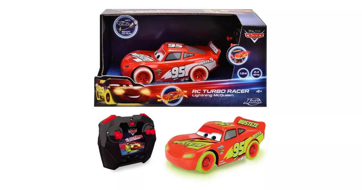 JADA TOYS Pojazd RC Auta 3 Zygzak McQueen Glow, 17 cm