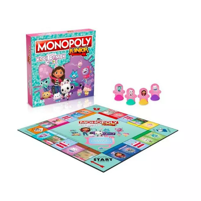 Winning Moves Gra Monopoly JUNIOR Koci Domek Gabi