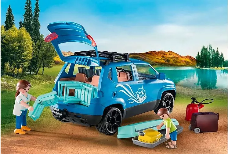 Playmobil Zestaw z figurkami Family Fun 71423 Samochód z przyczepą kempingową