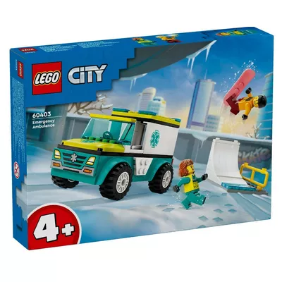 LEGO Klocki City 60403 Karetka i snowboardzista