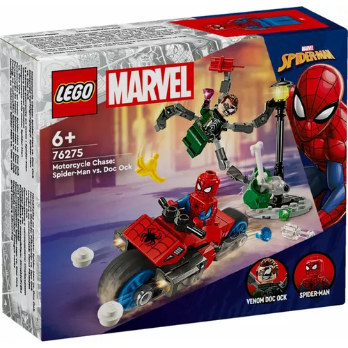 LEGO Klocki Super Heroes 76275 Pościg na motocyklu: Spider-Man vs. Doc Ock