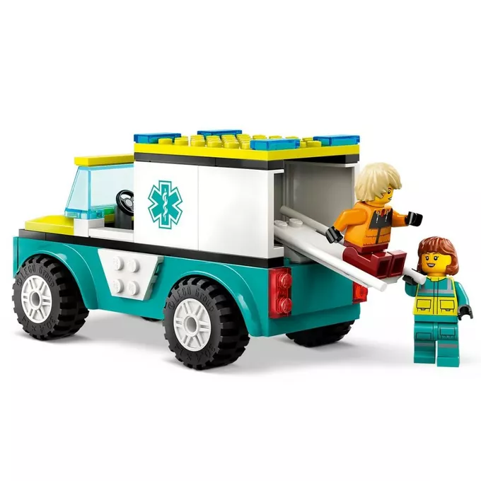 LEGO Klocki City 60403 Karetka i snowboardzista