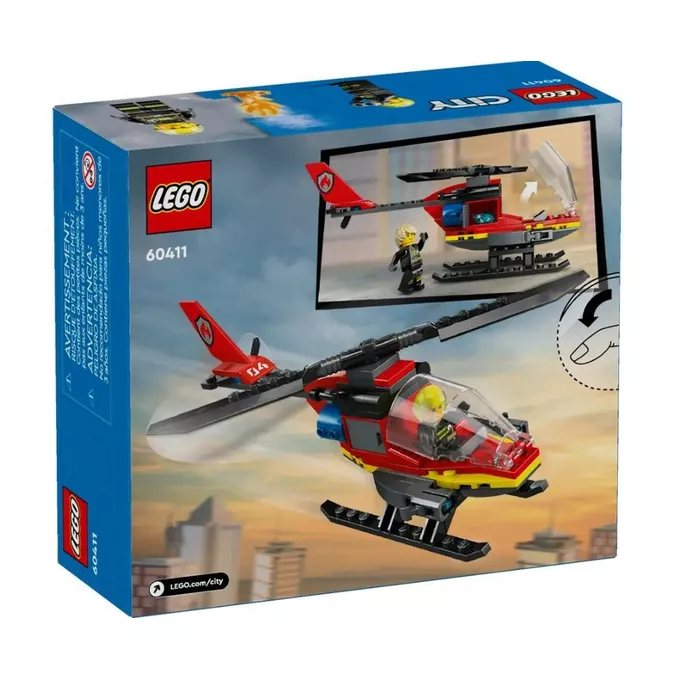 LEGO Klocki City 60411 Strażacki helikopter ratunkowy