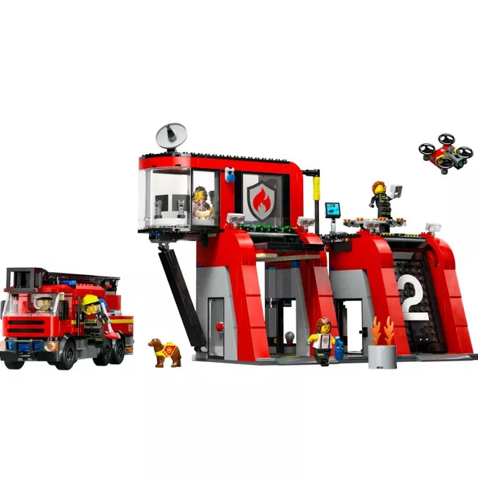 LEGO Klocki City 60414 Remiza strażacka z wozem strażackim