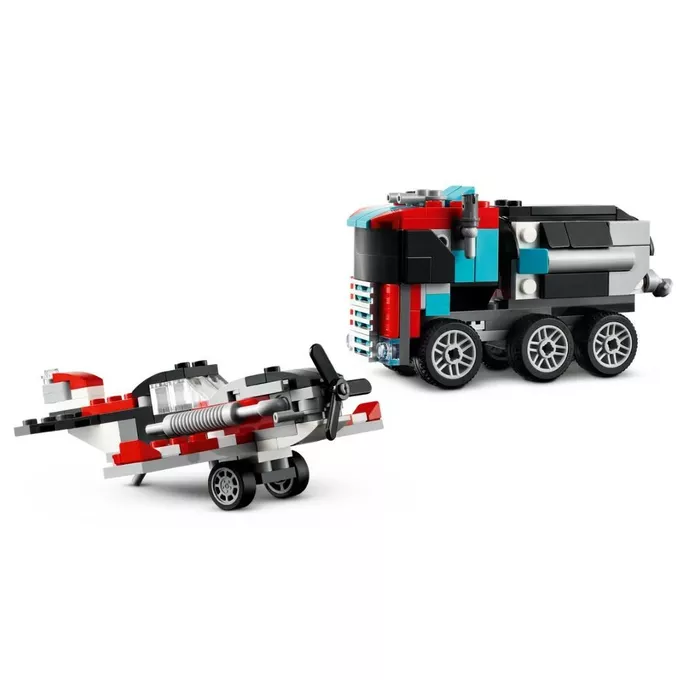 LEGO Klocki Creator 31146 Ciężarówka z platformą i helikopterem