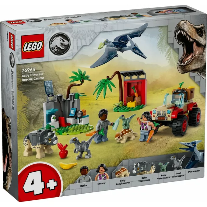 LEGO Klocki Jurassic World 76963 Centrum ratunkowe dla małych dinozaurów