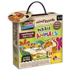 Lisciani Montessori Puzzle drewniane ze zwierzętami