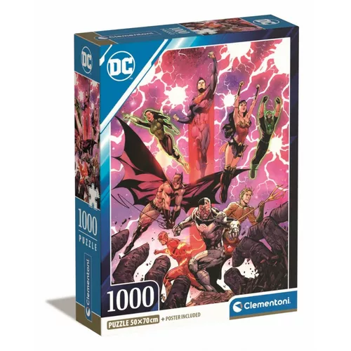 Clementoni Puzzle 1000 elementów Compact DC Comics Liga Sprawiedliwych (Justice League)