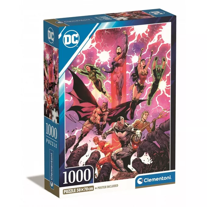 Clementoni Puzzle 1000 elementów Compact DC Comics Liga Sprawiedliwych (Justice League)