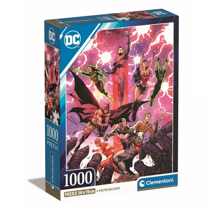 Clementoni Puzzle 1000 elementów Compact DC Comics Liga Sprawiedliwych (Justice League)