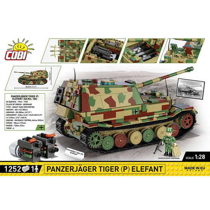 Cobi Klocki Klocki Panzerjager Tiger (P) Elefant