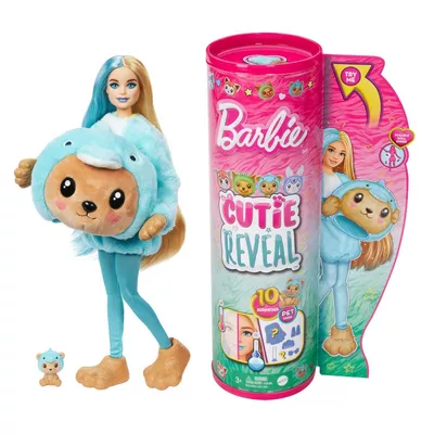 Mattel Lalka Barbie Cutie Reveal Miś - Delfin