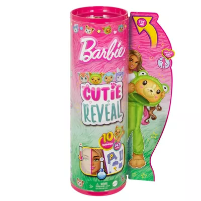 Mattel Lalka Barbie Cutie Reveal Piesek - Żaba