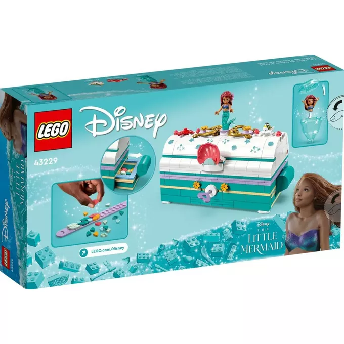 LEGO Klocki Disney Princess 43229 Skrzynia ze skarbami Arielki