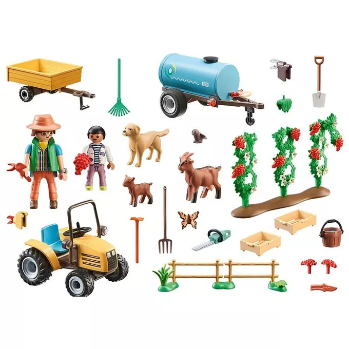 Playmobil Zestaw z figurkami Country 71442 Traktor z przyczepa i zbiornikiem na wodę