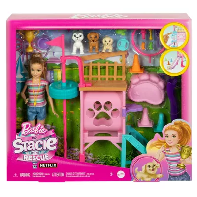 Mattel Zestaw filmowy Barbie Plac zabaw dla pieskow + Stacie