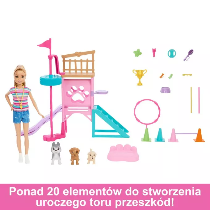 Mattel Zestaw filmowy Barbie Plac zabaw dla pieskow + Stacie