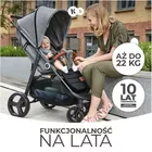 Kinderkraft Wózek spacerowy GRANDE PLUS GREY