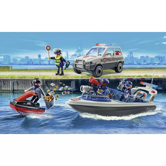 Playmobil Zestaw z figurkami City Action 71570 Pościg policyjny na wodzie