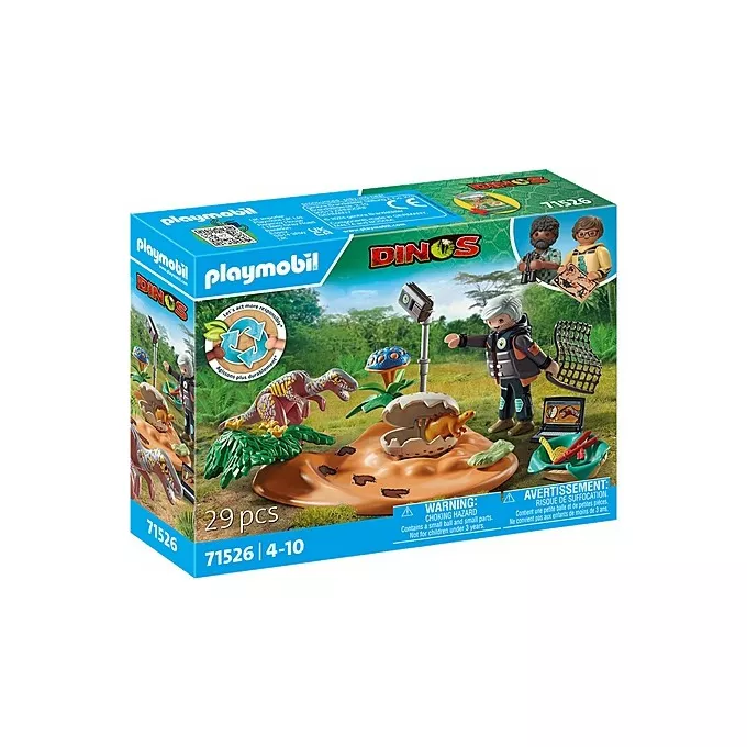 Playmobil Zestaw figurek Dinos 71526 Gniazdo Stegosaurusa i złodziej jaj