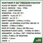 Cobi Klocki Klocki Northrop F-5A Freedom Fighter