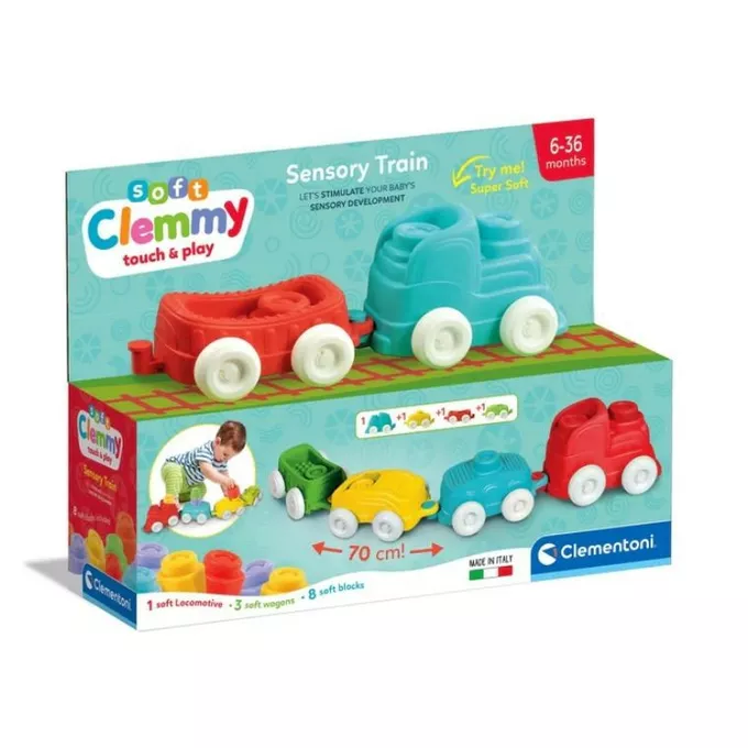 Clementoni Klocki Clemmy Pociąg sensoryczny