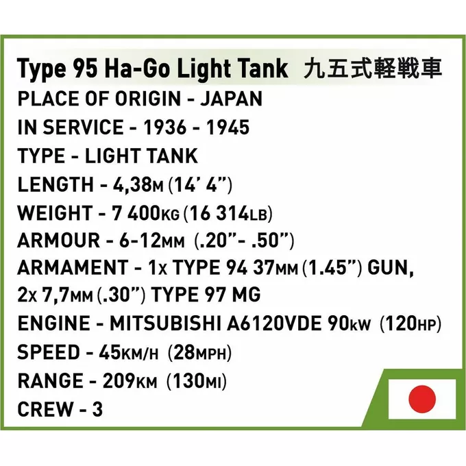 Cobi Klocki Type 95 Ha-Go