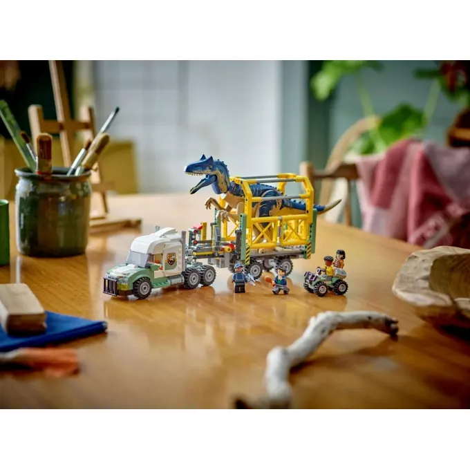 LEGO Klocki Jurassic World 76966 Dinomisje: ciężarówka do transportu allozaura