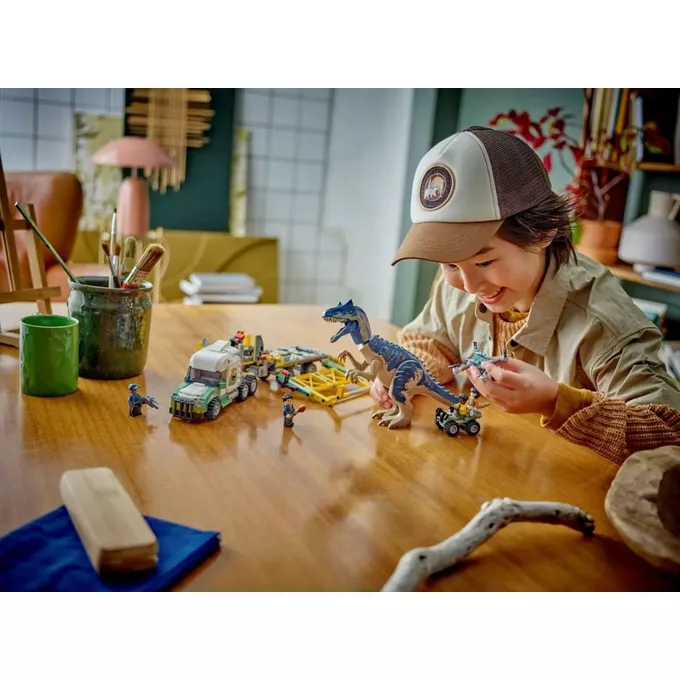 LEGO Klocki Jurassic World 76966 Dinomisje: ciężarówka do transportu allozaura