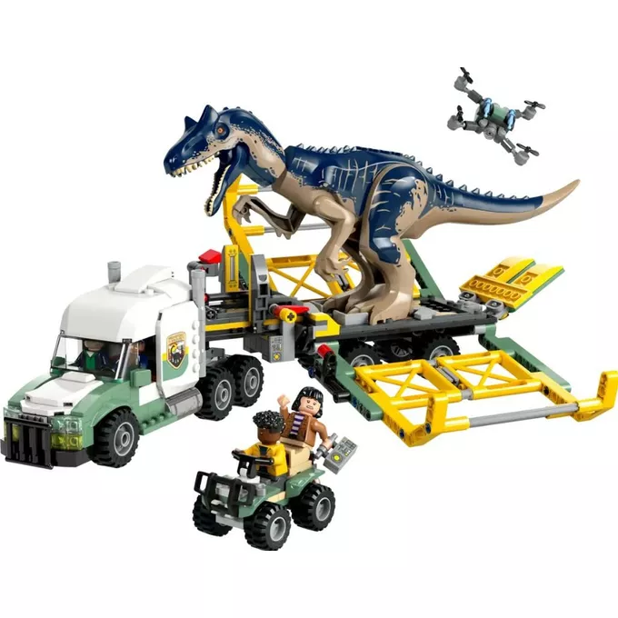 LEGO Klocki Jurassic World 76966 Dinomisje: ciężarówka do transportu allozaura