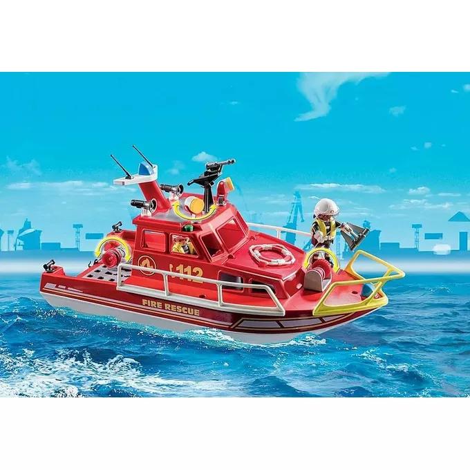 Playmobil Zestaw z figurkami Action Heroes 71598 Łódź ratownicza straży pożarnej