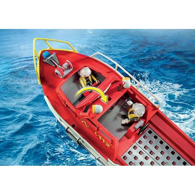 Playmobil Zestaw z figurkami Action Heroes 71598 Łódź ratownicza straży pożarnej