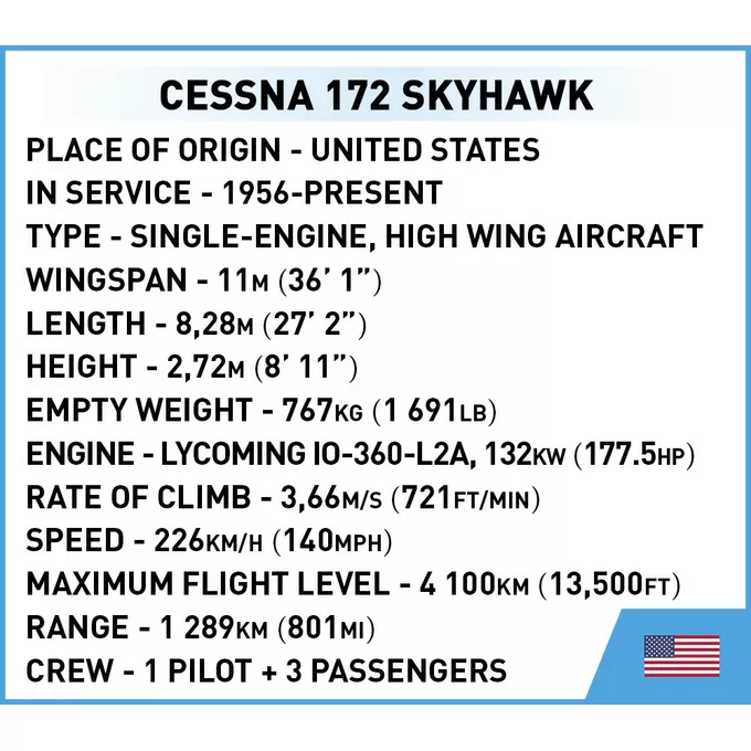 Cobi Klocki Klocki Cessna 172 Skyhawk 160 klocków żółty