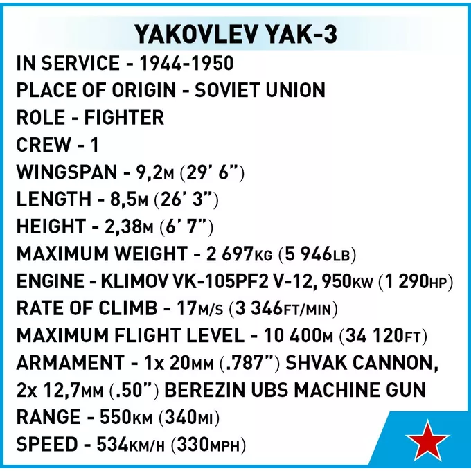 Cobi Klocki Klocki Yakovlev Yak-3