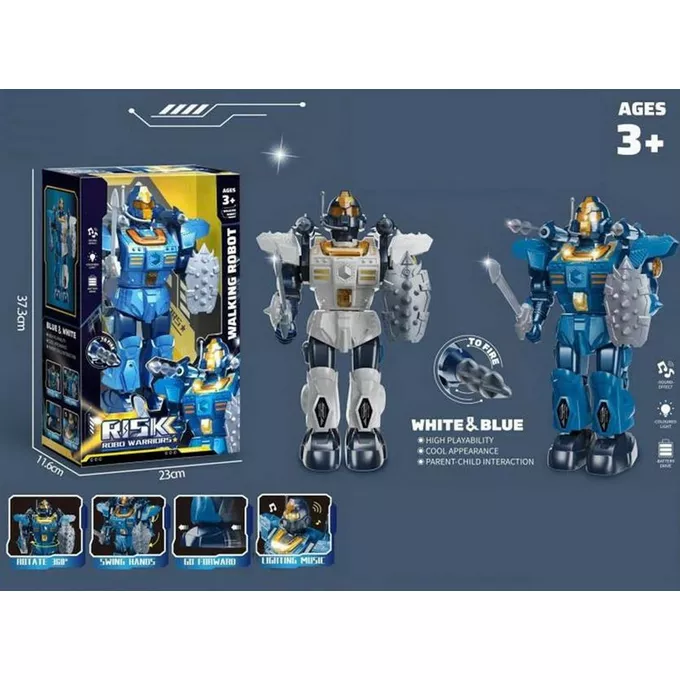 Madej Robot na baterie muzyka, światło