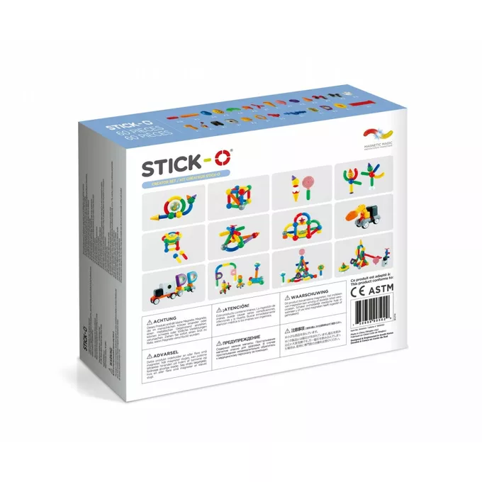 Magformers Klocki magnetyczne Stick-o Zestaw konstrukcyjny 60 elementów