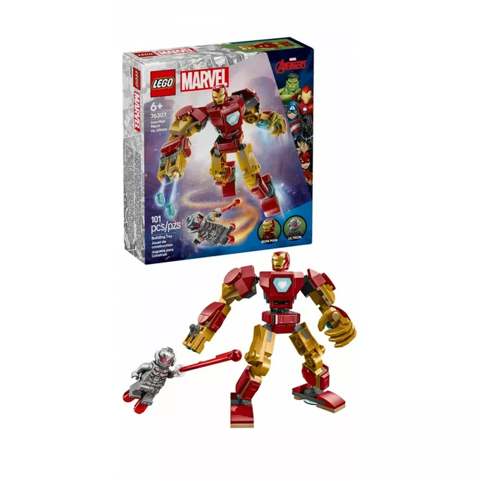 LEGO Klocki Super Heroes 76307 Mech Iron Mana kontra Ultron