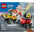 LEGO Klocki City 60458 Zestaw wyścigówek: pizza kontra wóz strażacki