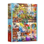 Trefl Puzzle 2x500 elementów Sztuka malowania Kotki