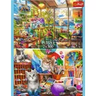 Trefl Puzzle 2x500 elementów Sztuka malowania Kotki