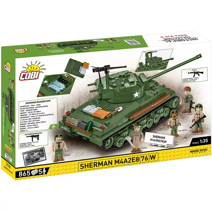 Cobi Klocki Klocki Sherman M4A2E8 865 klocków