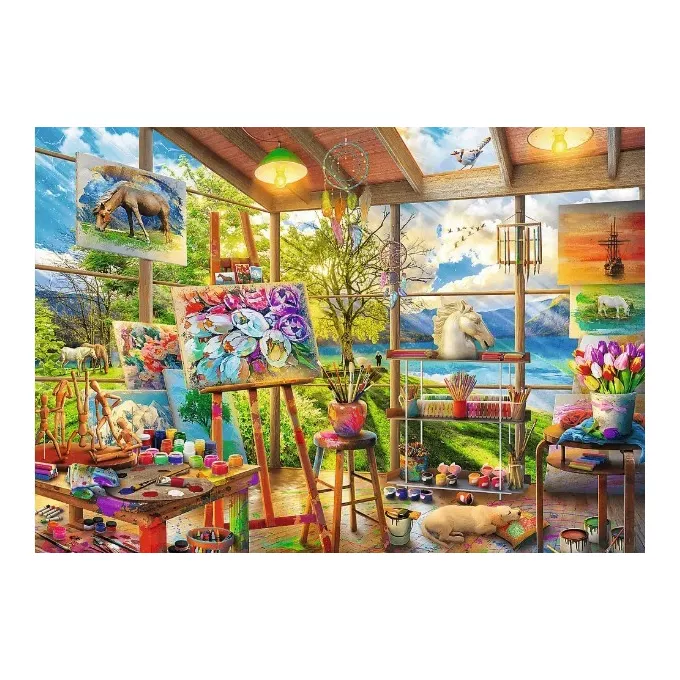 Trefl Puzzle 2x500 elementów Sztuka malowania Kotki