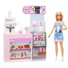 Mattel Zestaw z lalką baristką Barbie Kawiarnia